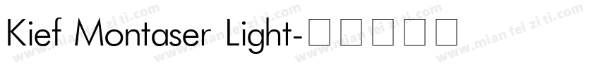 Kief Montaser Light字体转换